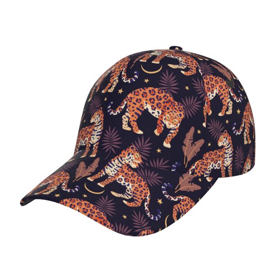 Picia Leopard Print pattern Trucker Low Profile Hat Men Women Baseball Cap Dad Hat Adjustable Unconstructed Plain Cap