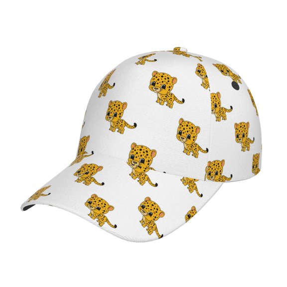 Picia Leopard Print pattern Trucker Low Profile Hat Men Women Baseball Cap Dad Hat Adjustable Unconstructed Plain Cap