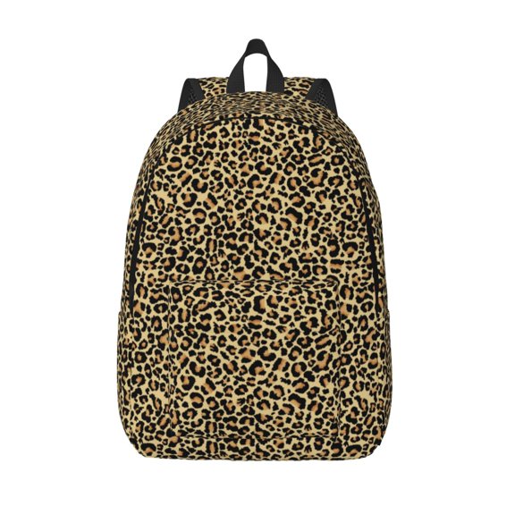 Picia Leopard2 Printed Canvas Daypack - Stylish and Durable Vintage Compact Backpack - Class, Work, Travel, or Laptop Bookbag,Organized Compartments-Medium