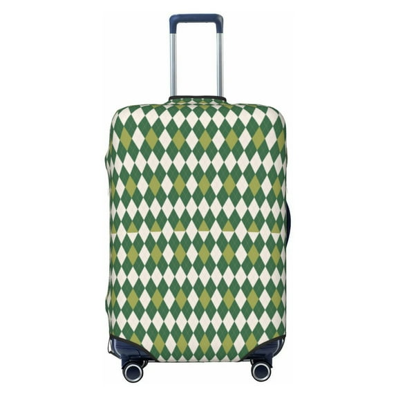 Picia Light Green Squares Luggage Protector Cover Thicken Suitcase Protector Cover Fit 18-32 Inch Luggage-X-Large