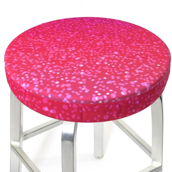Picia Light Purple Glitter pattern Round Stool Covers Comfy Seat Covers Stretch Removable WashableChair Slipcover Round Bar Chair Cushion Cover-13 inch