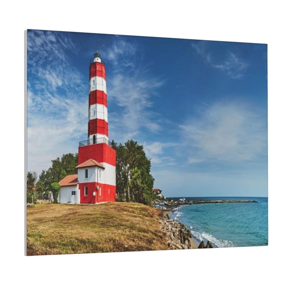 Picia Lighthous Pattern Decorative Picture – Unique Wall Art, Modern Canvas Print for Trendy Interiors (Horizontal)