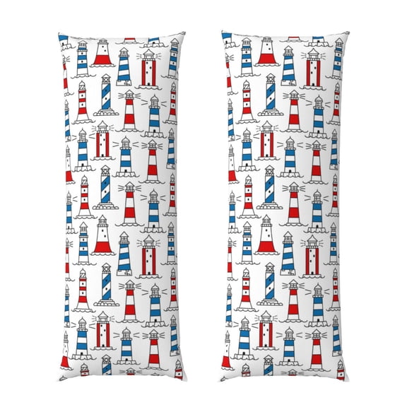Picia Lighthouse And Beacon Body Pillow Cover - Super Soft Microfiber 20x54 Body Pillow Case - Envelope Closure, Wrinkle, Stain Resistant Body Pillow Cover,Elegant Bedding