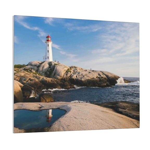 Picia Lighthouse Pattern Decorative Picture – Unique Wall Art, Modern Canvas Print for Trendy Interiors (Horizontal)