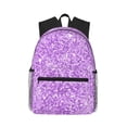 thumbnail image 1 of Picia Lilac Glittering Large Capacity Backpack Classic Style Backpack Casual Backpack Water-Resistant School Work Travel Outdoor Backpack, 1 of 8