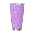 thumbnail image 1 of Picia Lilac Glittering Pattern 20 oz Tumbler Stainless Steel Vacuum Insulated Coffee Ice Cup Double Wall Travel Flask Dual Lid Water Bottle, Eco-friendly Car Cup-Without Straw, 1 of 8