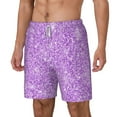 thumbnail image 1 of Picia Lilac Glittering pattern Mens Swim Trunks with Compression Liner Stretch Beach Shorts Quick Dry with Zipper Pockets No-Chafing Board Shorts-XX-Large, 1 of 9
