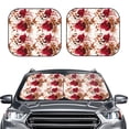 thumbnail image 1 of Picia Lilies Flowers 2 Piece Car Windshield Sun Shade Foldable | Foldable Sun Shield for Front Window Blocks UV Rays and Keeps Your Vehicle Cool-Small, 1 of 7