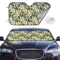 thumbnail image 1 of Picia Lilies Flowers Curved Windshield Sunshade Accordion Folding Style Auto Shade for Car Truck SUV Van Blocks UV Ray Sun Visor Protector -, 1 of 7