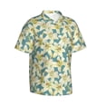 thumbnail image 1 of Picia Lilies Flowers Gentle Cotton Regular Fit Short Sleeve Casual Hawaiian Shirt for Men-Large, 1 of 9