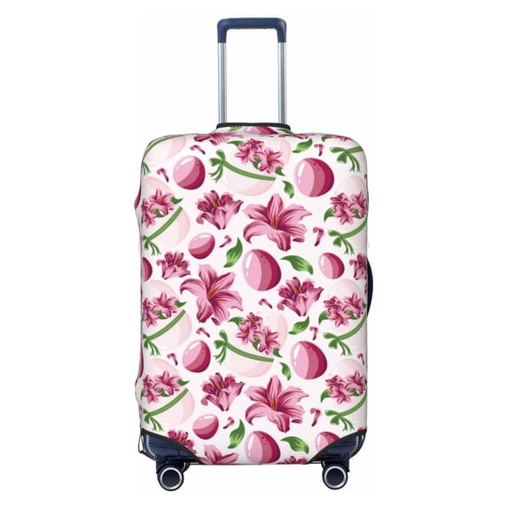 Picia Lilies Flowers Luggage Protector Cover Thicken Suitcase Protector Cover Fit 18-32 Inch Luggage-Medium
