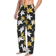 thumbnail image 1 of Picia Lilies Flowers Mens Soft Woven Cotton Elastic Waistband Sleep Pajama Pant Lounge Sleep Pant With Pockets And Drawstring-Small, 1 of 9