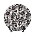 thumbnail image 1 of Picia Lilies Flowers Pattern Bone China Decorative Plate – Wall Decor with Stand and Adhesive, Elegant Ornament for Living Room, Office, or Entryway-8in, 1 of 6
