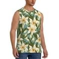 thumbnail image 1 of Picia Lilies Flowers mens Cotton Tank Undershirts , Moisture-wicking Ribbed Tanks, Lightweight Cotton Tank Undershirts-X-Large, 1 of 8