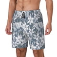 thumbnail image 1 of Picia Lilies Flowers pattern Mens Swim Trunks with Compression Liner Stretch Beach Shorts Quick Dry with Zipper Pockets No-Chafing Board Shorts-X-Large, 1 of 9