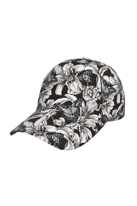 Lilies Flowers pattern Trucker Low Profile Hat Men Women Baseball Cap Dad Hat Adjustable Unconstructed Plain Cap