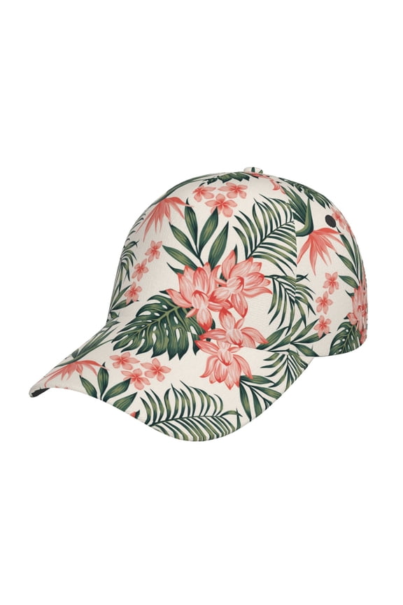 Lilies Flowers pattern Trucker Low Profile Hat Men Women Baseball Cap Dad Hat Adjustable Unconstructed Plain Cap