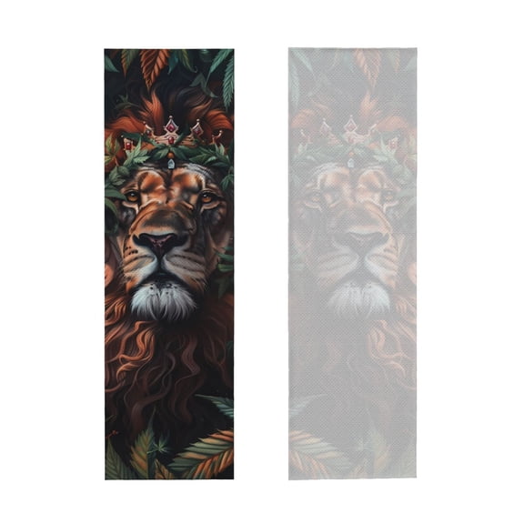 Picia Lion Forest Crown Pattern Cooling Towels (40"x12") Cool Towel, Cold Towel, Microfiber Soft Breathable Chilly Ice Towel