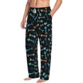 thumbnail image 1 of Picia Little Fish Skeleton Mens Soft Woven Cotton Elastic Waistband Sleep Pajama Pant Lounge Sleep Pant With Pockets And Drawstring-Medium, 1 of 9