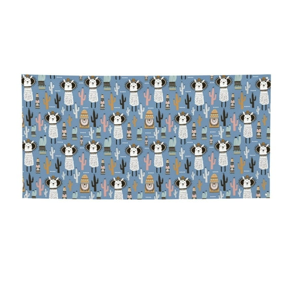 Picia Llamas And Cactus Pattern Party Banner, Festive Decoration, Holiday Banner, Celebration Decor, Event Banner, Reusable Party Banner-Small
