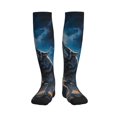 thumbnail image 1 of Picia Lonely Night Sky Wolf Printed Sports Compression Socks - 15-20mmHg Graduated Compression, High-Performance Soft and Breathable Socks for Men and Women, 1 of 5