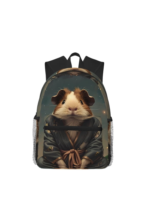 Lotus Leaf Starry Sky Guinea Pig Large Capacity Backpack Classic Style Backpack Casual Backpack Water-Resistant School Work Travel Outdoor Backpack