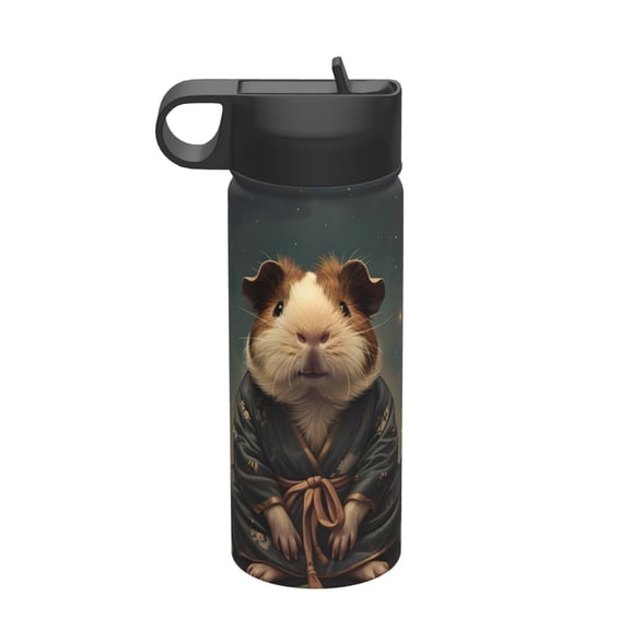 Picia Lotus Leaf Starry Sky Guinea Pig Pattern 18oz Sports Insulated Kettle With Straw Insulated Water Bottle For Running Hiking Cycling Climbing Men'S Woman Insulated Water Bottle