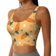 thumbnail image 1 of Picia Love Carrot Sports Bra for Women,Padded Strappy Sports Bras Medium Support Yoga Bra with Removable Cups,Running Yoga Bra-XX-Large, 1 of 9