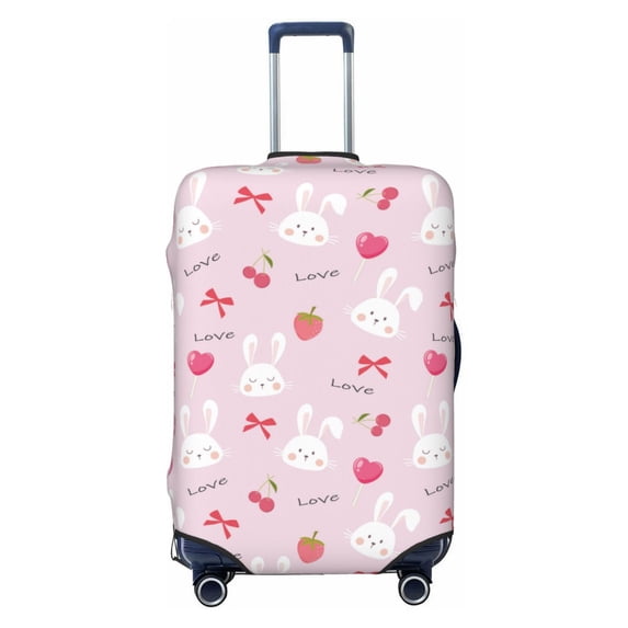 Picia Love Rabbit Luggage Protector Cover Thicken Suitcase Protector Cover Fit 18-32 Inch Luggage-Large