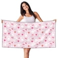 thumbnail image 1 of Picia Love Rabbit Print Silver Fox Velvet Beach Towel,Quick-Dry Beach Towel,Lightweight Travel Towel,Portable Beach Towels, 1 of 6