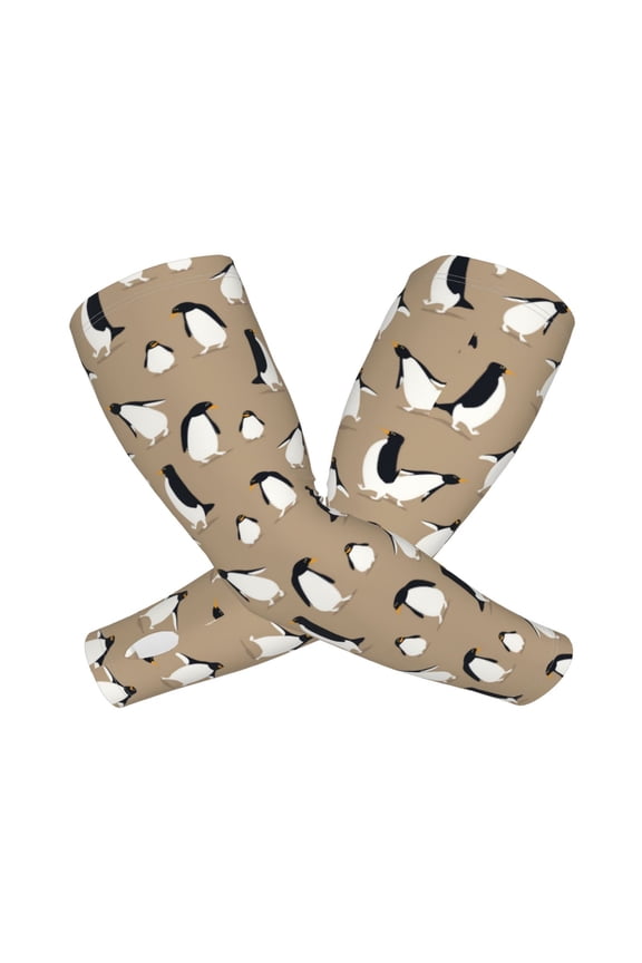 Lovely Penguin Arm Sleeves for Men and Women - Tattoo Cover Up UPF 50+ Cooling Sports Sleeve for Basketball Golf Football-One Size