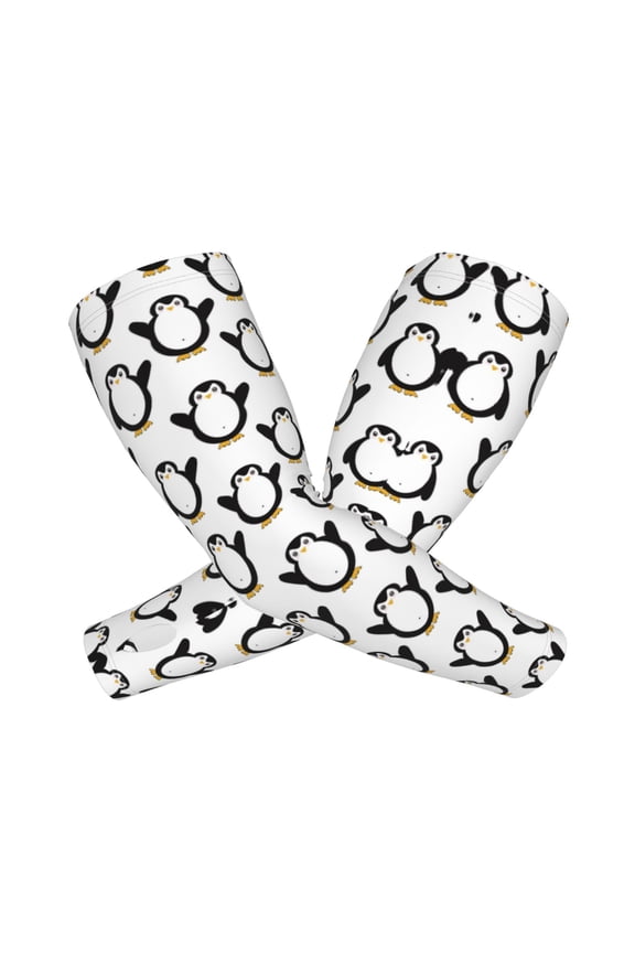 Lovely Penguin Arm Sleeves for Men and Women - Tattoo Cover Up UPF 50+ Cooling Sports Sleeve for Basketball Golf Football-One Size