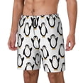 thumbnail image 1 of Picia Lovely Penguin pattern Mens Swim Trunks with Compression Liner Stretch Beach Shorts Quick Dry with Zipper Pockets No-Chafing Board Shorts-Large, 1 of 9