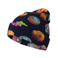 thumbnail image 1 of Picia Lovely Planet Pattern Knitted Beanie Hat for Men and Women , Unisex Winter Warm Stretchy Knit Cap Thick Fisherman Beanies Cuffed Plain Skull Caps, 1 of 6