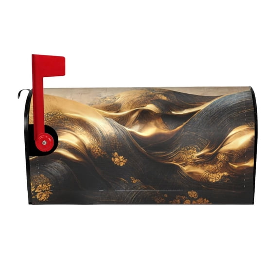 Picia Luxurious Gold Flow Magnetic Mailbox Cover Standard Size-21x18 in