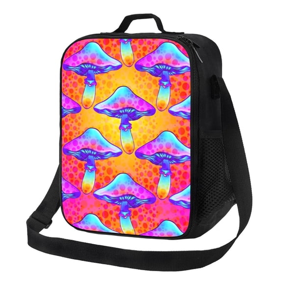 Picia Magic Mushrooms Lunch box Lunch bag for men women Large capacity Lunchbox Reusable Lunch bags Insulated Lunch bag Lunch box cooler