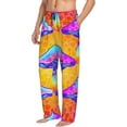 thumbnail image 1 of Picia Magic Mushrooms Mens Soft Woven Cotton Elastic Waistband Sleep Pajama Pant Lounge Sleep Pant With Pockets And Drawstring-X-Large, 1 of 9