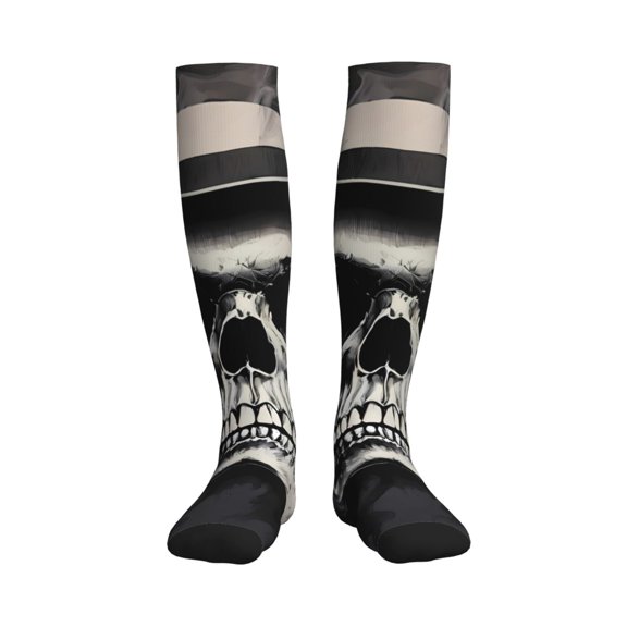 Picia Magician Hat Skull Printed Sports Compression Socks - 15-20mmHg Graduated Compression, High-Performance Soft and Breathable Socks for Men and Women