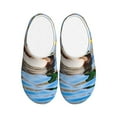 thumbnail image 1 of Picia Mallard Duck Swimming In A River for Women's Lamb-hug Comfy Fleece House Slippers Memory Foam, Slip-on House Shoes Indoor Outdoor-42/43, 1 of 7