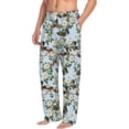 thumbnail image 1 of Picia Mallard Ducks And Roses Mens Soft Woven Cotton Elastic Waistband Sleep Pajama Pant Lounge Sleep Pant With Pockets And Drawstring-XX-Large, 1 of 9