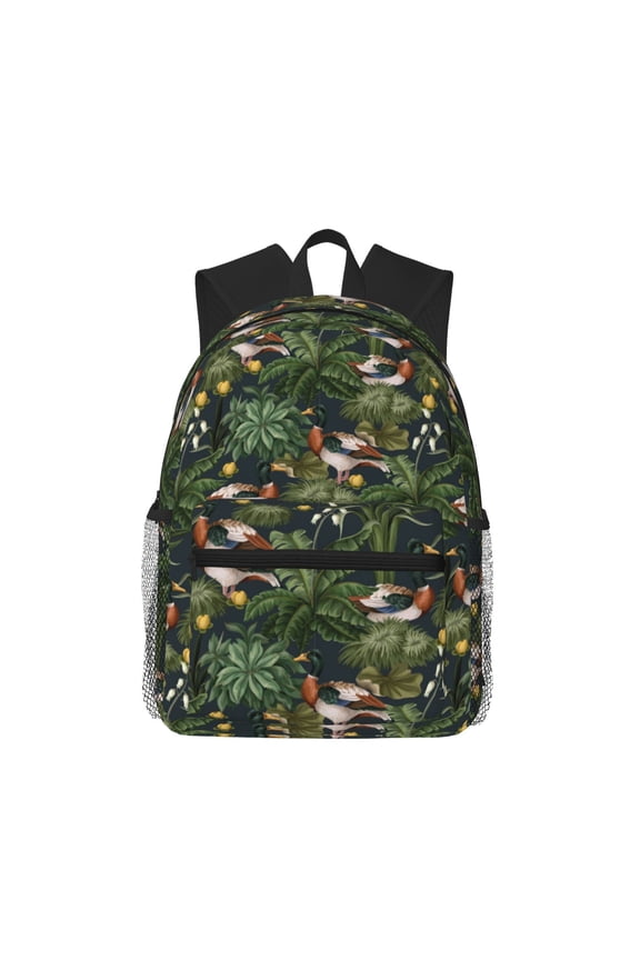 Mallard Ducks And Water Large Capacity Backpack Classic Style Backpack Casual Backpack Water-Resistant School Work Travel Outdoor Backpack