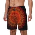 thumbnail image 1 of Picia Mandala pattern Mens Swim Trunks with Compression Liner Stretch Beach Shorts Quick Dry with Zipper Pockets No-Chafing Board Shorts-X-Large, 1 of 9