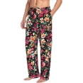 thumbnail image 1 of Picia Many Kind Of Flowers Mens Soft Woven Cotton Elastic Waistband Sleep Pajama Pant Lounge Sleep Pant With Pockets And Drawstring-Medium, 1 of 9
