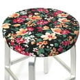 thumbnail image 1 of Picia Many Kind Of Flowers pattern Round Stool Covers Comfy Seat Covers Stretch Removable WashableChair Slipcover Round Bar Chair Cushion Cover-12 inch, 1 of 7