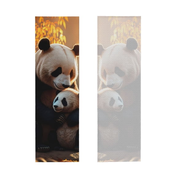 Picia Maple Forest Panda Pattern Cooling Towels (40"x12") Cool Towel, Cold Towel, Microfiber Soft Breathable Chilly Ice Towel