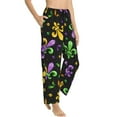 thumbnail image 1 of Picia Mardi Gras Carnival4 Womens Soft Woven Cotton Elastic Waistband Sleep Pajama Pant Lounge Sleep Pant With Pockets And Drawstring-, 1 of 9