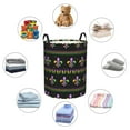 thumbnail image 1 of Picia Mardi Gras Fleur de Lis Large Laundry Basket, Waterproof, Freestanding Laundry Hamper, Collapsible Tall Clothes Hamper with Extended Handles-Medium, 1 of 8