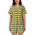 thumbnail image 1 of Picia Mardi Gras Purple Yellow Plaid Pajamas Sets for Women Soft Short-Sleeved Pjs with Lounge Shorts Two Piece Sleepwear-Small, 1 of 9