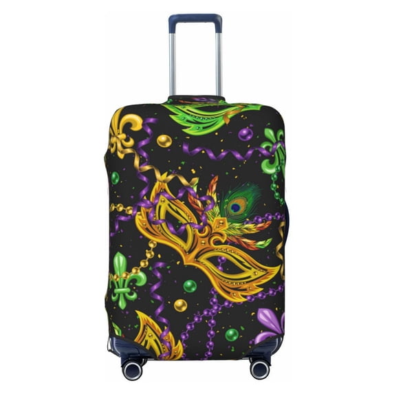 Picia Mardi Gras Surface Luggage Protector Cover Thicken Suitcase Protector Cover Fit 18-32 Inch Luggage-