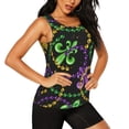 thumbnail image 1 of Picia Mardi Gras6 Pattern Women's Workout Tank Top,Breathable Activewear,Slim Fit Athletic Top,Versatile Workout Moisture-wicking top-Small, 1 of 9